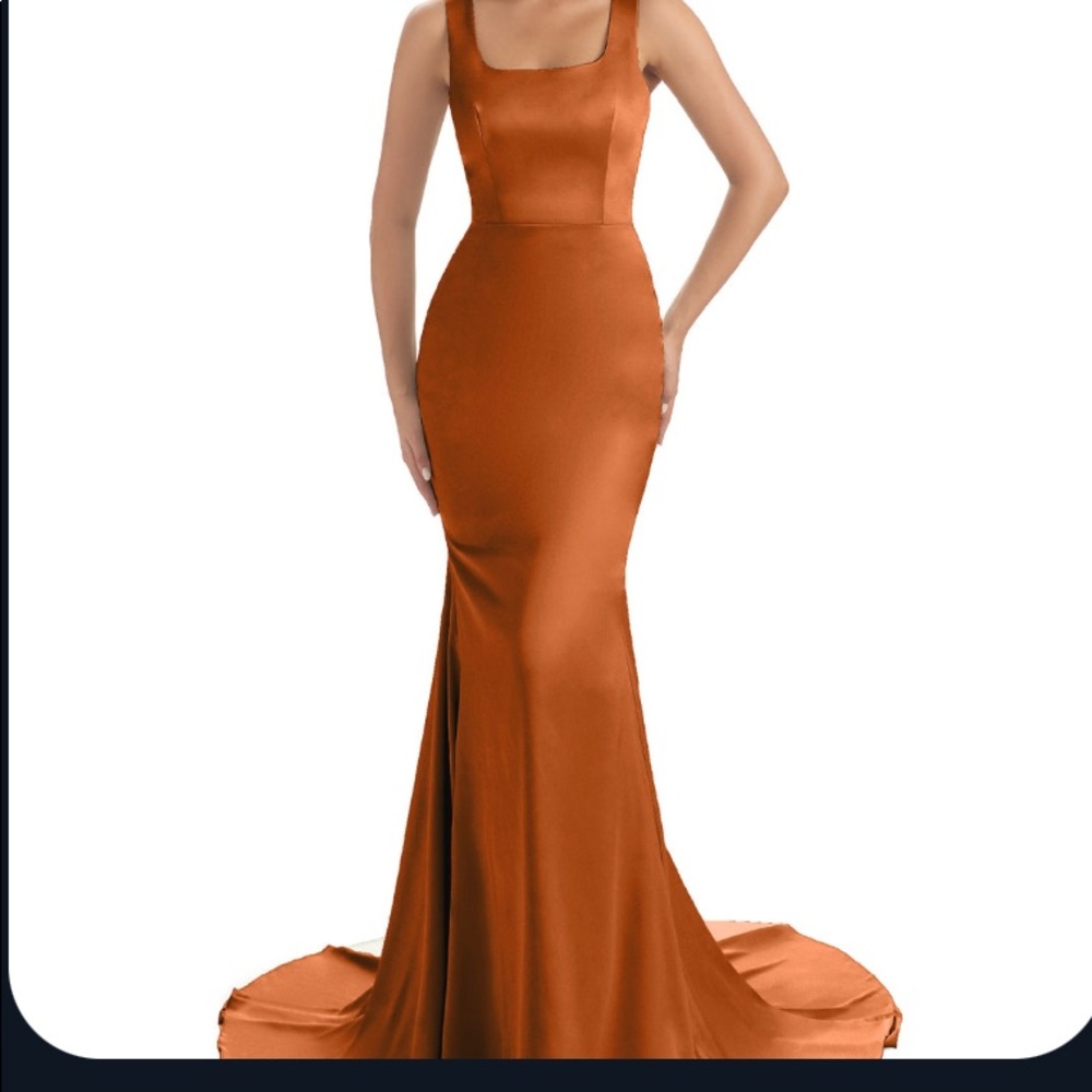 Brunt Orange Bridesmaids Dress